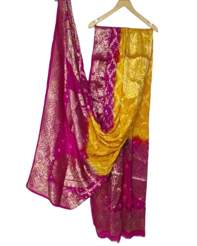 Women Bandhej Jacquard Silk Dupattas