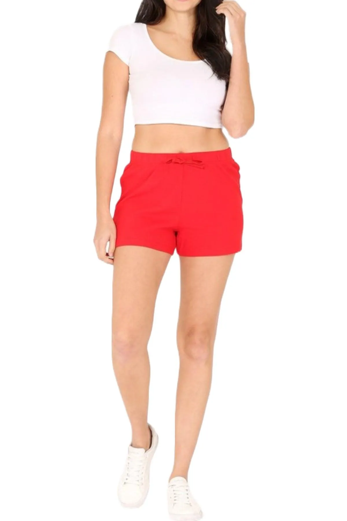 Women's Baby Ribbed Casual Lounge Sweat Shorts