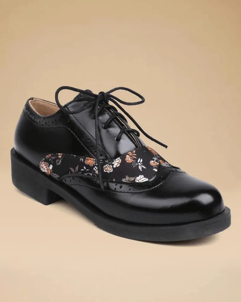 Women's Casual Splice Lace-up Flats