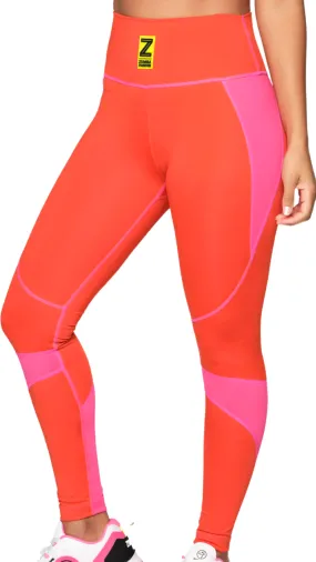 Zumba Forever Colour Blocked High Waisted Ankle Leggings (Special Order)